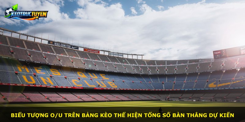 Biểu tượng O/u trên bảng kèo thể hiện tổng số bàn thắng dự kiến